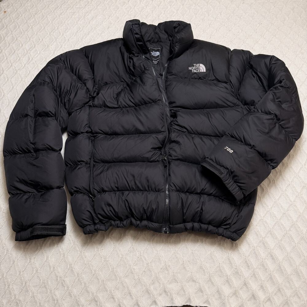 The North Face Men's Black Nupset Retro 700 Down Puffer Jacket 1996 Full Zip L